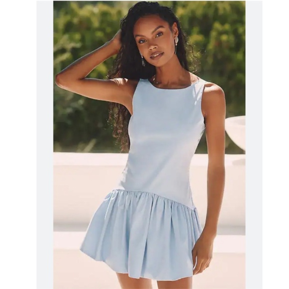 NWT Peixoto Dress Addison Sleeveless Drop-Waist Mini in Cloud Blue